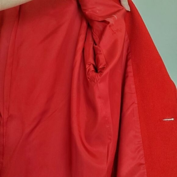 Vintage Jill Jr. double breasted wool coat red - Picture 8 of 13